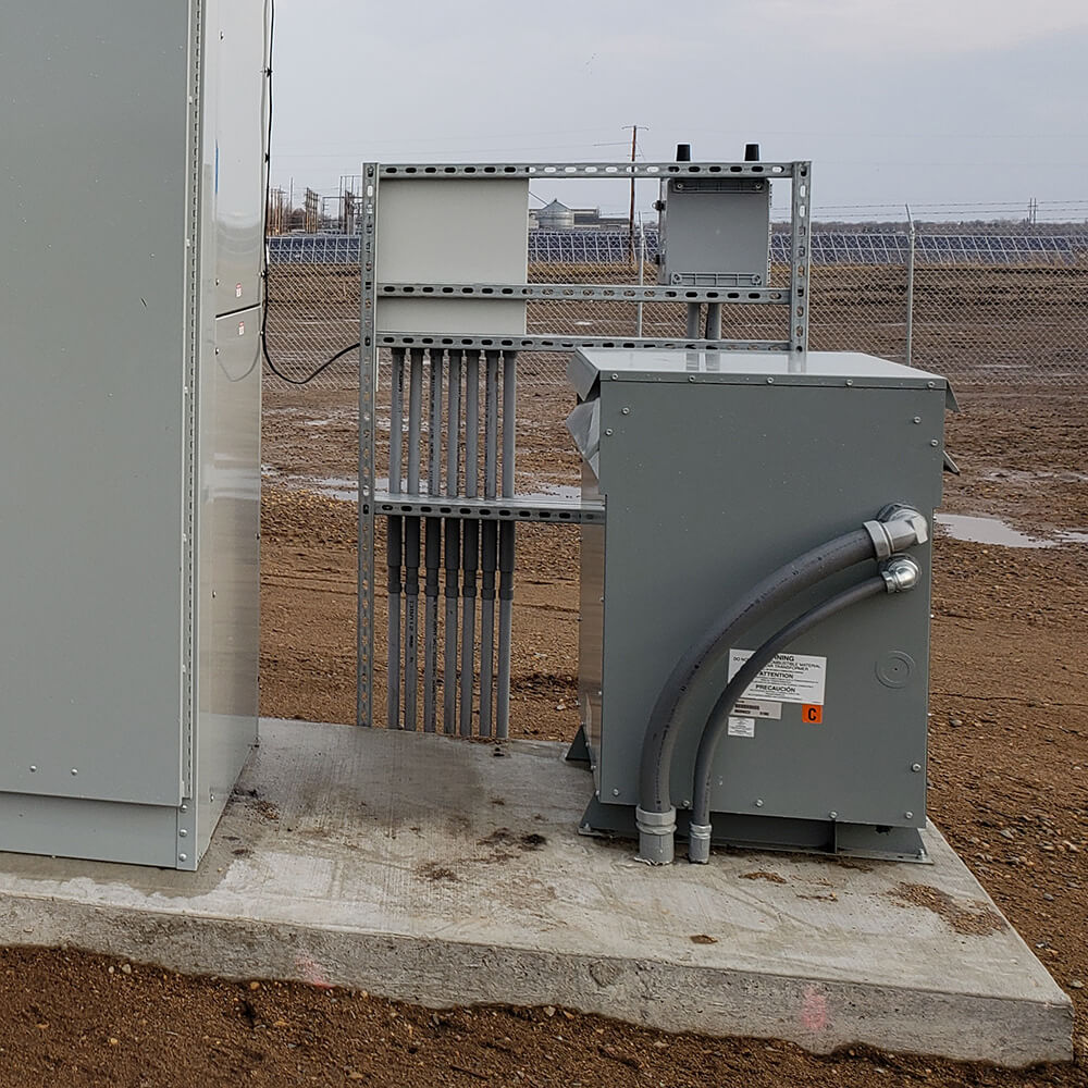 Grounding transformer at solar installation