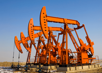 Oil pumps on a sunny day