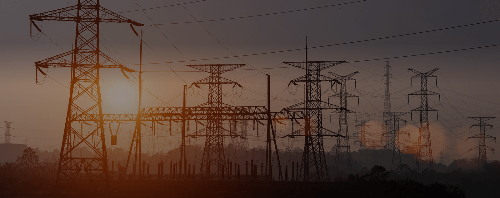 Electrical Lines at sunset